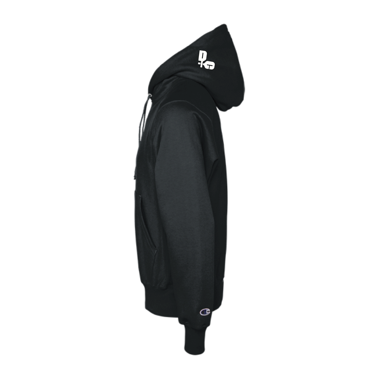 DC Pickleball - Champion Text Pullover Hoodie [Black]