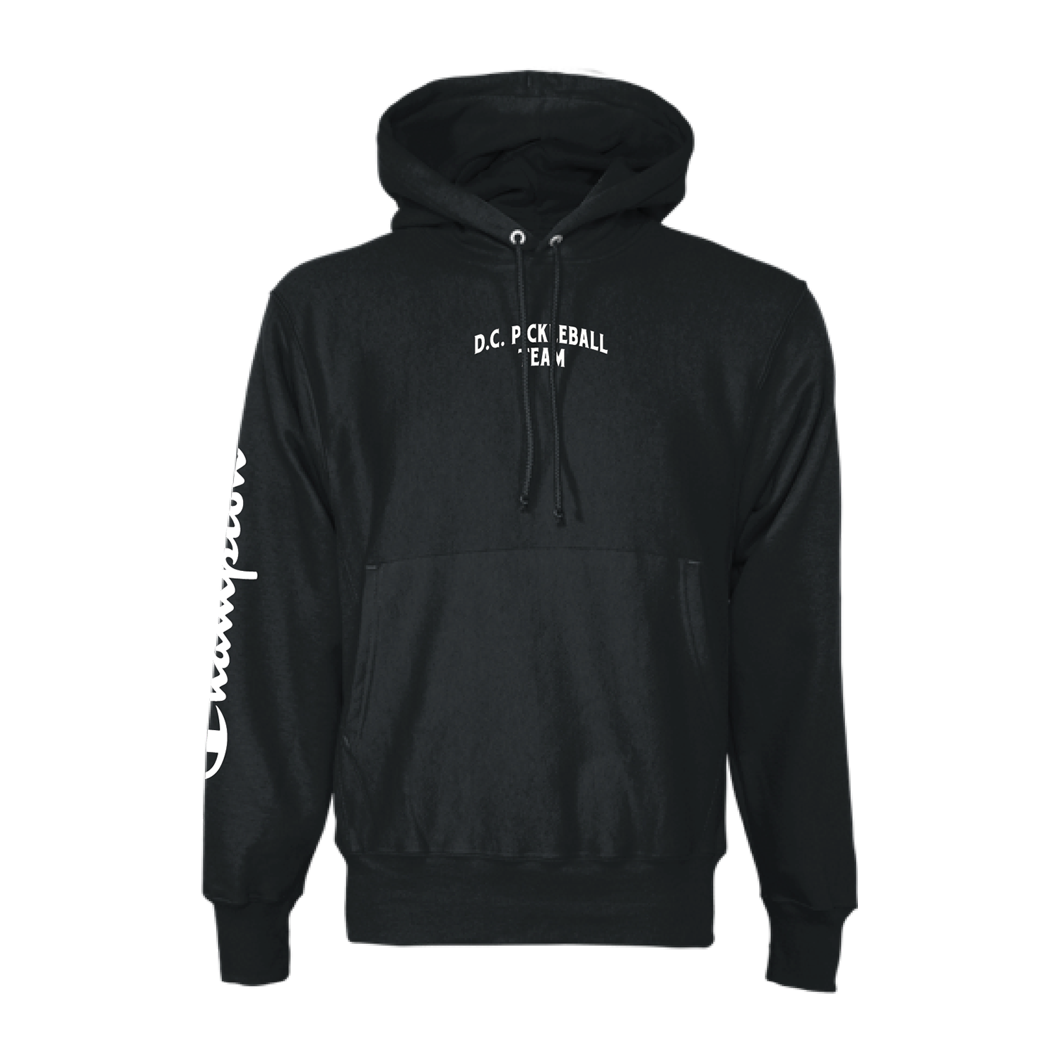 DC Pickleball - Champion Text Pullover Hoodie [Black]