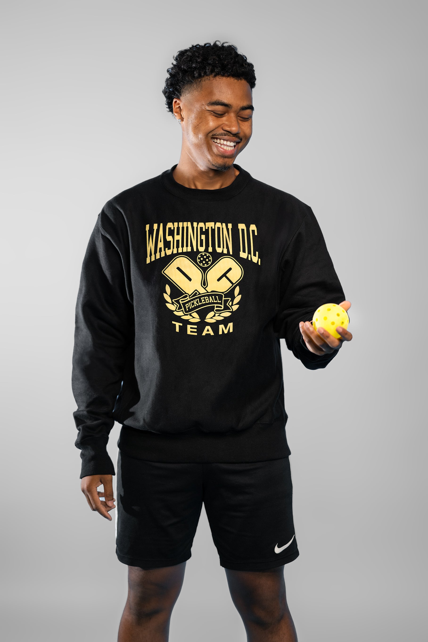 DC Pickleball - Champion Crewneck - Gold [Black]