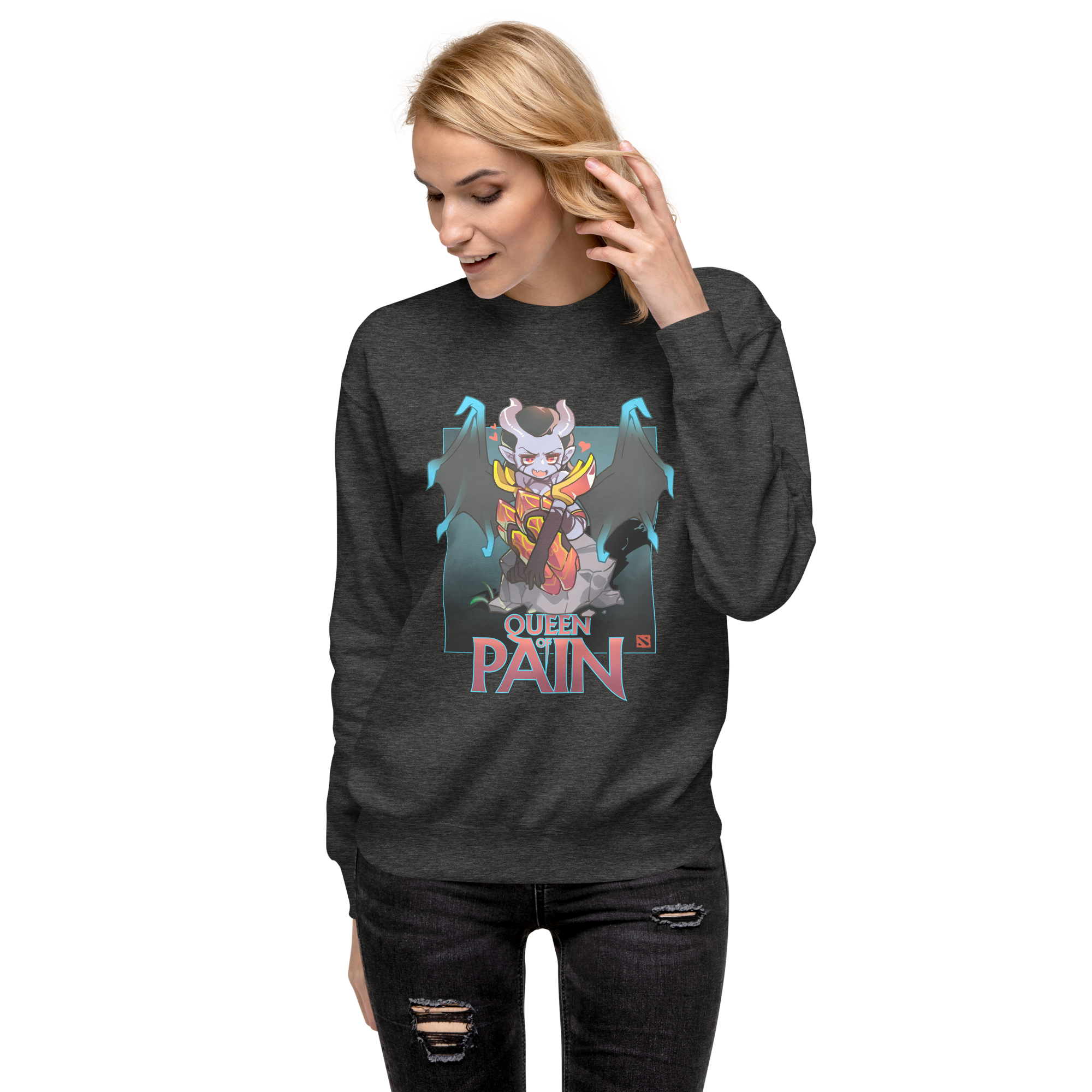 Queen of Pain Sweatshirt - Charocal
