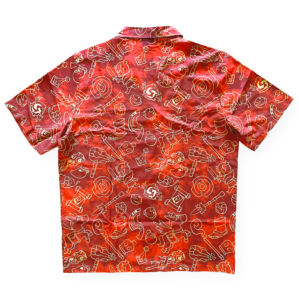 Valve - Pool Short Sleeve Button Up [Red]